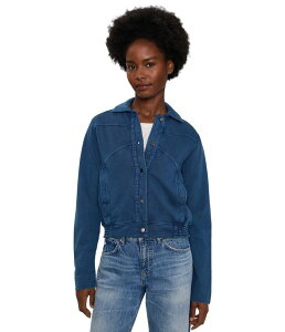 �j�b�N�v���X�]�[�C ���f�B�[�X �A�E�^�[ �R�[�g �p�C�� �W���P�b�g Nic+zoe Terry Lightweight Bomber Jacket Medium Blue Was �u���[