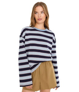 �t�@���e�B ���f�B�[�X �g�b�v�X �V���c Faherty Sunwashed Long Sleeve Retro Tee Moonlitide St