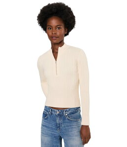 �j�b�N�v���X�]�[�C ���f�B�[�X �A�E�^�[ �j�b�g�E�Z�[�^�[ ���u Nic+zoe 1/2 Zip Ribbed Sweater Coconut