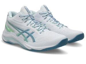 �A�V�b�N�X �����Y �V���[�Y �X�j�[�J�[ Asics Netburner Ballistic FF MT 4 White/Saba Blue �z���C�g