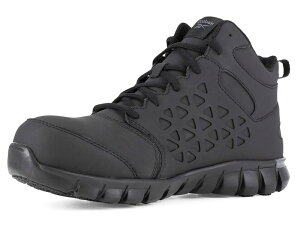 ���[�{�b�N ���f�B�[�X �V���[�Y �u�[�c�E���C���u�[�c Reebok Work Sublite Cushion Work Safety Athletic Mid Cut Composite Toe Shoe Black �u���b�N