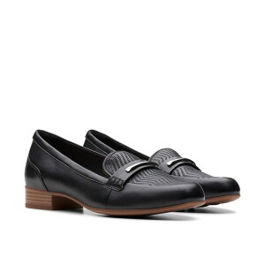 �N���[�N�X ���f�B�[�X �V���[�Y �X���b�|���E���[�t�@�[ Clarks Juliet Aster Black Leather �u���b�N