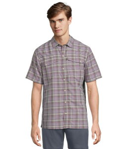 �G���G���r�[�� �����Y �g�b�v�X �V���c L.l.bean SunSmart Cool Weave Woven Short Sleeve Shirt Rustic Purple/D �p�[�v��