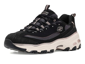 �X�P�b�`���[�Y ���f�B�[�X �V���[�Y �X�j�[�J�[ Skechers D'Lites-Chrome Wave Black Rose Gold �u���b�N