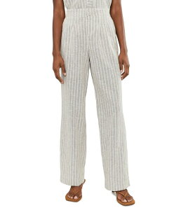 �j�b�N�v���X�]�[�C ���f�B�[�X �{�g���X �J�W���A���p���c ���C�h���b�O ���l�� Nic+zoe Lenox Wide Leg Striped Linen Pants Neutral Multi �}���`�J���[
