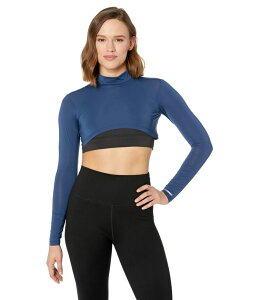 �W���C�~�[�T�h�b�N ���f�B�[�X �g�b�v�X �V���c ���b�N�l�b�N Jamie Sadock SunsenseR 35 SPF Lightweight Long Sleeve Mock Neck Crop Layering Top Moonlit
