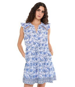 ���@�C�����[�h���@�C���Y ���f�B�[�X �g�b�v�X �����s�[�X �~�j Vineyard Vines Abigail Mini Dress White Indie Flo �z���C�g