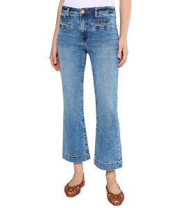 �J�b�g�t�����U�N���X ���f�B�[�X �{�g���X �f�j���p���c Kut From The Kloth Kelsey High-Rise Flare Welt Pocket and Wide Hem Spirited