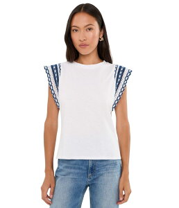 �j�b�N�v���X�]�[�C ���f�B�[�X �g�b�v�X �V���c �v�` �R�b�g�� �j�b�g Nic+zoe Petite Knitrim Cotton Slub Topaper White �z���C�g