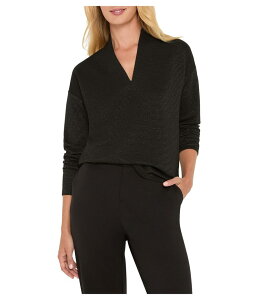 �j�b�N�v���X�]�[�C ���f�B�[�X �g�b�v�X �V���c �v�` Nic+zoe Petite Sparkle Stripeveryday Top Black Mix �u���b�N