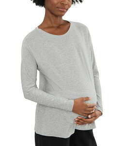�r�����h���K ���f�B�[�X �g�b�v�X �V���c �}�^�j�e�B Beyond Yoga Feels Like Home Long Sleeve Maternity Top Silver Mist �V���o�[