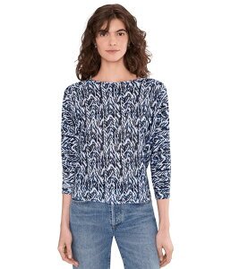 �j�b�N�v���X�]�[�C ���f�B�[�X �A�E�^�[ �j�b�g�E�Z�[�^�[ Nic+zoe Indigo Crosshatch Sweater Indigo Multi �C���f�B�S