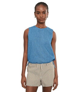���C�h�E�F�� ���f�B�[�X �g�b�v�X �V���c �f�j�� Madewell Denim Cinched Shell Top Irving Wash �f�j��