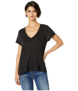 �X�v�����f�B�b�g ���f�B�[�X �g�b�v�X �V���c V�l�b�N �W���[�W�[ Splendid Kate Short Sleeve Modal Jersey V-Neck Tee Black �u���b�N