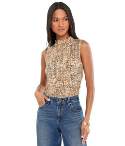 �j�b�N�v���X�]�[�C ���f�B�[�X �g�b�v�X �V���c �v�����g �c�C�[�h �j�b�g Nic+zoe Printed Tweed Knitank Neutral Multi �}���`�J���[