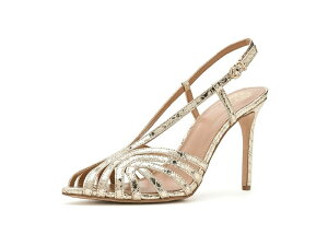 ���B���X�J���[�g ���f�B�[�X �V���[�Y �q�[�� �T���_�� Vince Camuto Hannie Caged Toe Slingback Peep Toe Sandals Gold �S�[���h