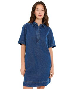 ���C�h�E�F�� ���f�B�[�X �g�b�v�X �����s�[�X �|���V���c �~�j �f�j�� Madewell Polo Mini Dress in Airy Denim Smoked Claret S �X���[�N