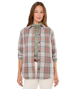 �G���G���r�[�� ���f�B�[�X �g�b�v�X �V���c L.l.bean Scotch Plaid Shirt Washed Gray Ste �O���[