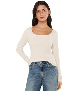�h�[�h �A���h�R�[ ���f�B�[�X �g�b�v�X �V���c Toad&co Rosalie Square Neck Long Sleeve Tee Almond Texture