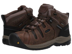 L[ Y V[Y u[cECu[c TVc KEEN Utility Flint II Mid Waterproof (Steel Toe) Cascade Brown/O uE