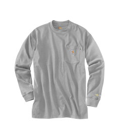 カーハート メンズ シャツ トップス Flame-Resistant Force Cotton Long Sleeve T-Shirt Light Gray