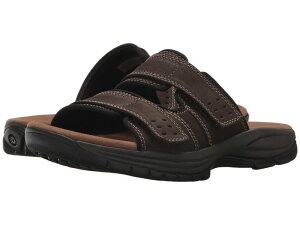 �_�i�� �����Y �V���[�Y �T���_�� Dunham Newport Slide Dark Brown �u���E��
