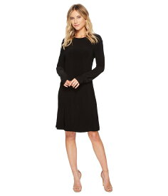 カマリカルチャー レディース ワンピース トップス Long Sleeve Crew Dress To Knee Black