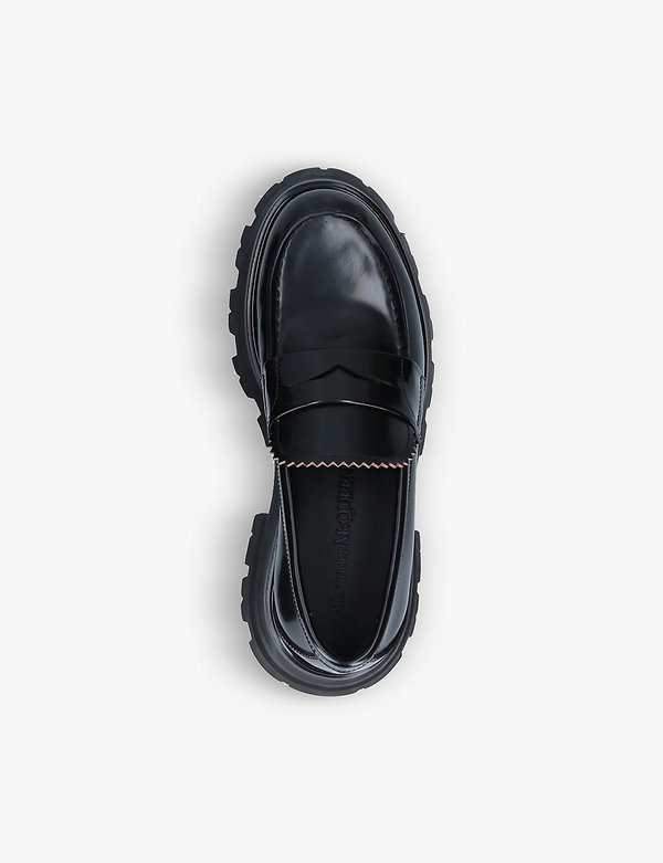 アレキサンダー・マックイーン レディース スリッポン・ローファー シューズ Wander Hybrid Leather Loafers BLACK  レディース靴