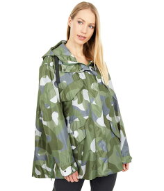 セイブ ザ ダック レディース コート アウター Geneva TERA Printed Water Repellant Hooded Utility Jacket Macro Camo Green