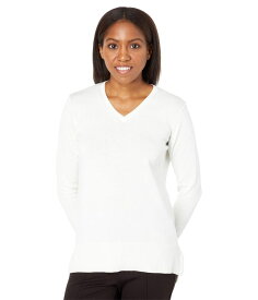 リゼッタ レディース ニット・セーター アウター Ellie Organic Cotton V-Neck Sweater Off-White