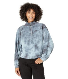 ラッキーブランド レディース パーカー・スウェット アウター Sueded Fleece Half Zip Moonlight Blue Tie-Dye