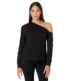 モンロー レディース シャツ トップス Off Shoulder Long Sleeve Tee Black