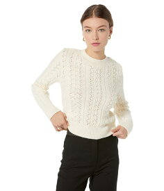マンゴ レディース ニット・セーター アウター Olive Pearl Embellished Sweater Light Beige