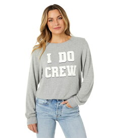 ワイルドフォックス レディース パーカー・スウェット アウター I Do Crew Brushed Hacci Jersey Sweatshirt Heather