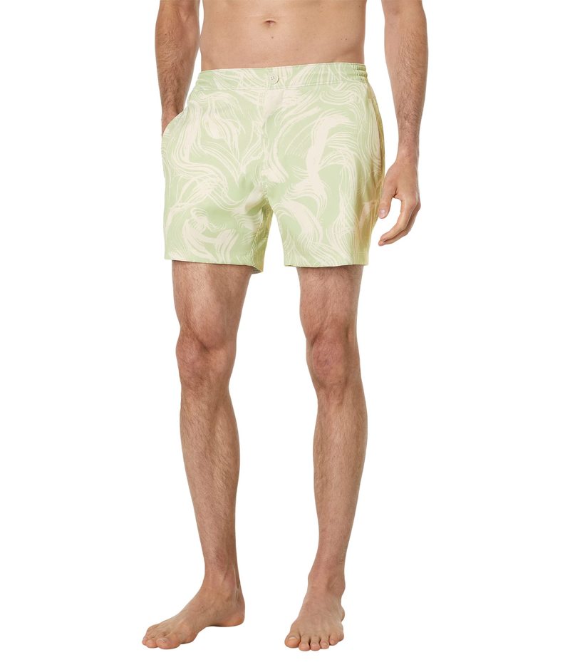  グッドマンブランド メンズ ハーフパンツ・ショーツ 水着 Printed Swim Shorts Celadon Wavy Stripe