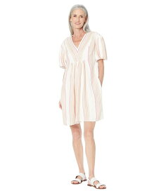 【送料無料】 マギーロンドン レディース ワンピース トップス Striped Babydoll Dress Ivory/Pink