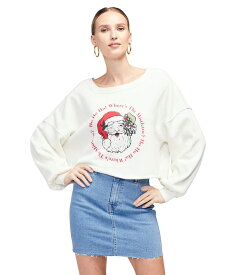 【送料無料】 ワイルドフォックス レディース パーカー・スウェット アウター Ho Ho Ho Mistletoe Sweater Vanilla