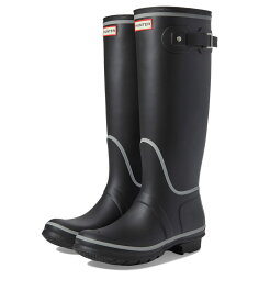 【送料無料】 ハンター レディース ブーツ・レインブーツ シューズ Original Tall Reflective Outline Boot Black