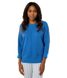 【送料無料】 リゼッタ レディース ニット・セーター アウター Ellie Organic Cotton Front Pocket Sweater Indigo