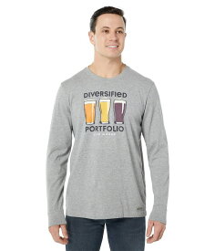 【送料無料】 ライフイズグッド メンズ シャツ トップス Diversified Portfolio Long Sleeve Crusher Tee Heather Gray