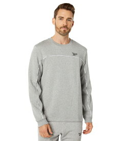 【送料無料】 リーボック メンズ パーカー・スウェット アウター Workout Ready Piping Crew Sweatshirt Medium Grey Heather