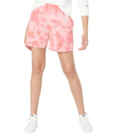【送料無料】 チャンピオン レディース ハーフパンツ・ショーツ ボトムス Fleece Dye Shorts - 6.5" Crush Dye Pinky Peach