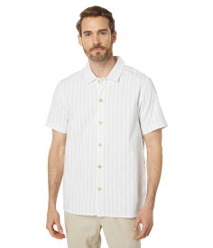 【送料無料】 リズム メンズ シャツ トップス Linen Stripe Short Sleeve Shirt Natural