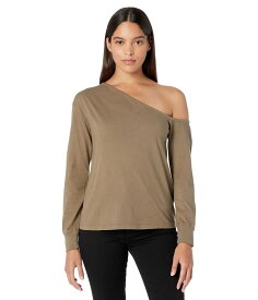 【送料無料】 モンロー レディース シャツ トップス Off Shoulder Long Sleeve Tee Dusty Olive