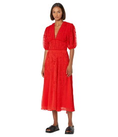 【送料無料】 オールセインツ レディース ワンピース トップス Aspen Embroidered Dress Red