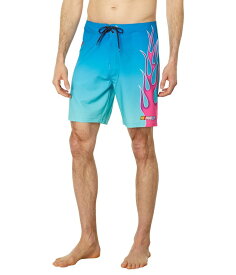 【送料無料】 ハーレー メンズ ハーフパンツ・ショーツ 水着 Phantom-Eco Nascar Flames 18" Boardshorts Arctic Neon