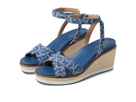 【送料無料】 コールハーン レディース ヒール シューズ Cloudfeel Espadrille Wedge Sandal 75 mm Denim Jacquard