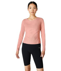 【送料無料】 スウェッティベティ レディース シャツ トップス Super Soft Rib Yoga Long Sleeve Top Dark Bloom Pink