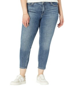 �V���o�[ �W�[���Y ���f�B�[�X �{�g���X �f�j���p���c �v���X�T�C�Y Silver Jeans Co. Plus Size Suki Mid-Rise Skinny Crop Jeans W43975EAE388 Indigo �C���f�B�S