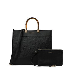 【送料無料】 アンクライン レディース ハンドバッグ バッグ Embossed Tote Black/Black